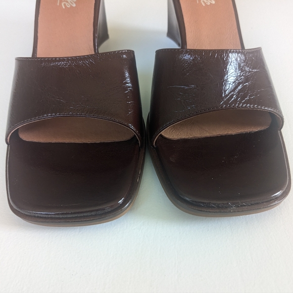 L'INTERVALLE Dark Brown Leather Wedges - Picture 4 of 7